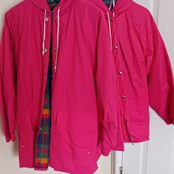 Girls' Flannel- Lined Hooded Raincoats