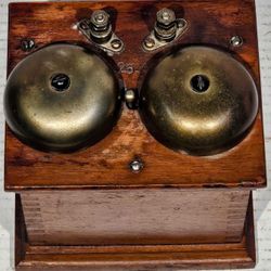 Vintage New England Telephone Company Wood Ringer Box