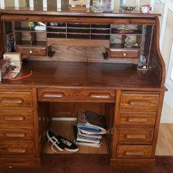 Real wood Roll top Desk