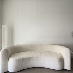 CB2 Boucle Couch Cream
