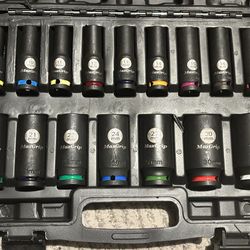 Impact Socket Set 1/2" Drive - 16 Pieces- FREE Shipping