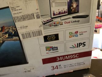 LG 34UM95C display board with speakers