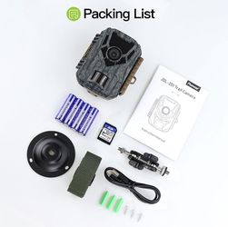 Trail Camera 2.7K Game Camera 32GB Card 4 Batteries Time 2.0" LCD Screen, Trail Cameras with 120°Wide Night Vision IP66 