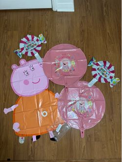 Peppa pig bouquet balloons