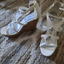 White Wedge Heel Sandle