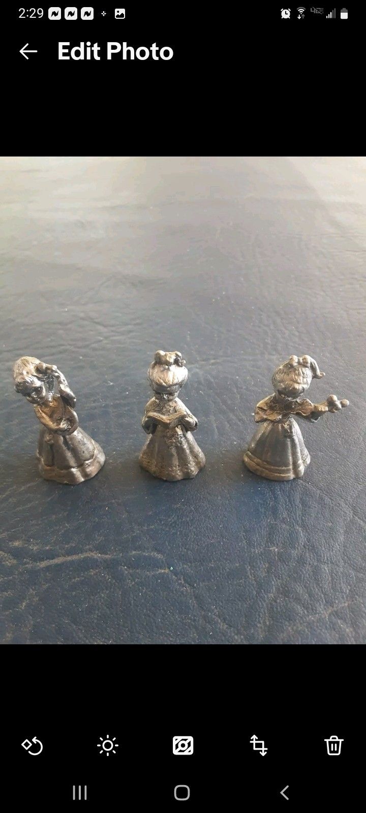 Pewter Miniatures 3 Girls Playing Music