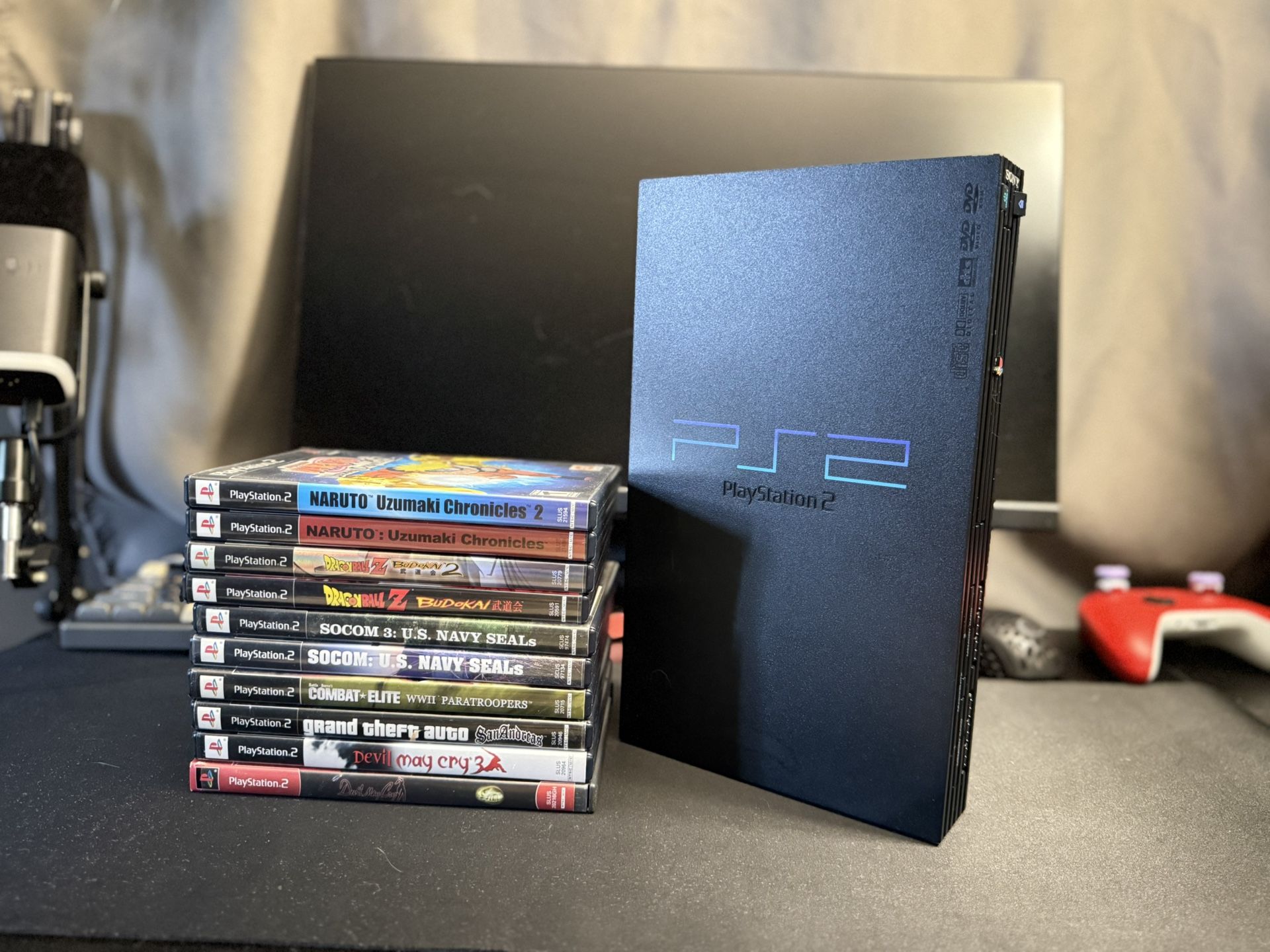 Black PS2 Fat Model - 15 Game Bundle