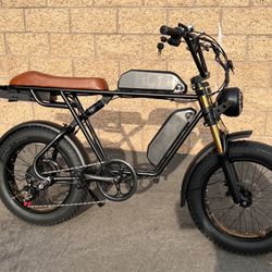 750W Dual Battery/Dual Rider-Electric E-bike, 26ah, 80 Mile Range(Long Seat) W/FREE HEAVY DUTY CHAIN LOCK (4ft/10mm)