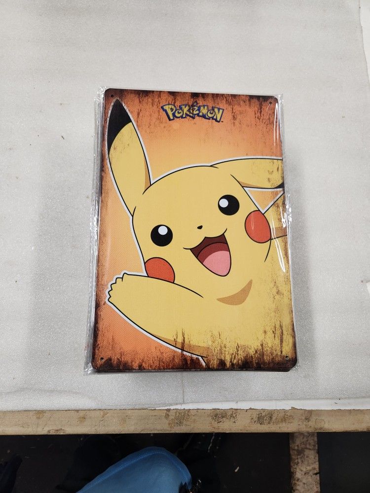 Pokémon Pikachu Anime Cartoon Character Metal Sign