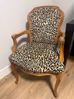 Custom Leopard Accent chair