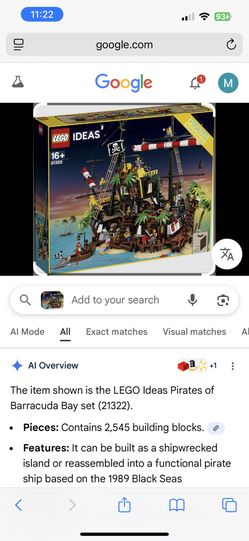 Lego® Ideas Pirates of Barracuda Bay 21322 Pirate Shipwreck