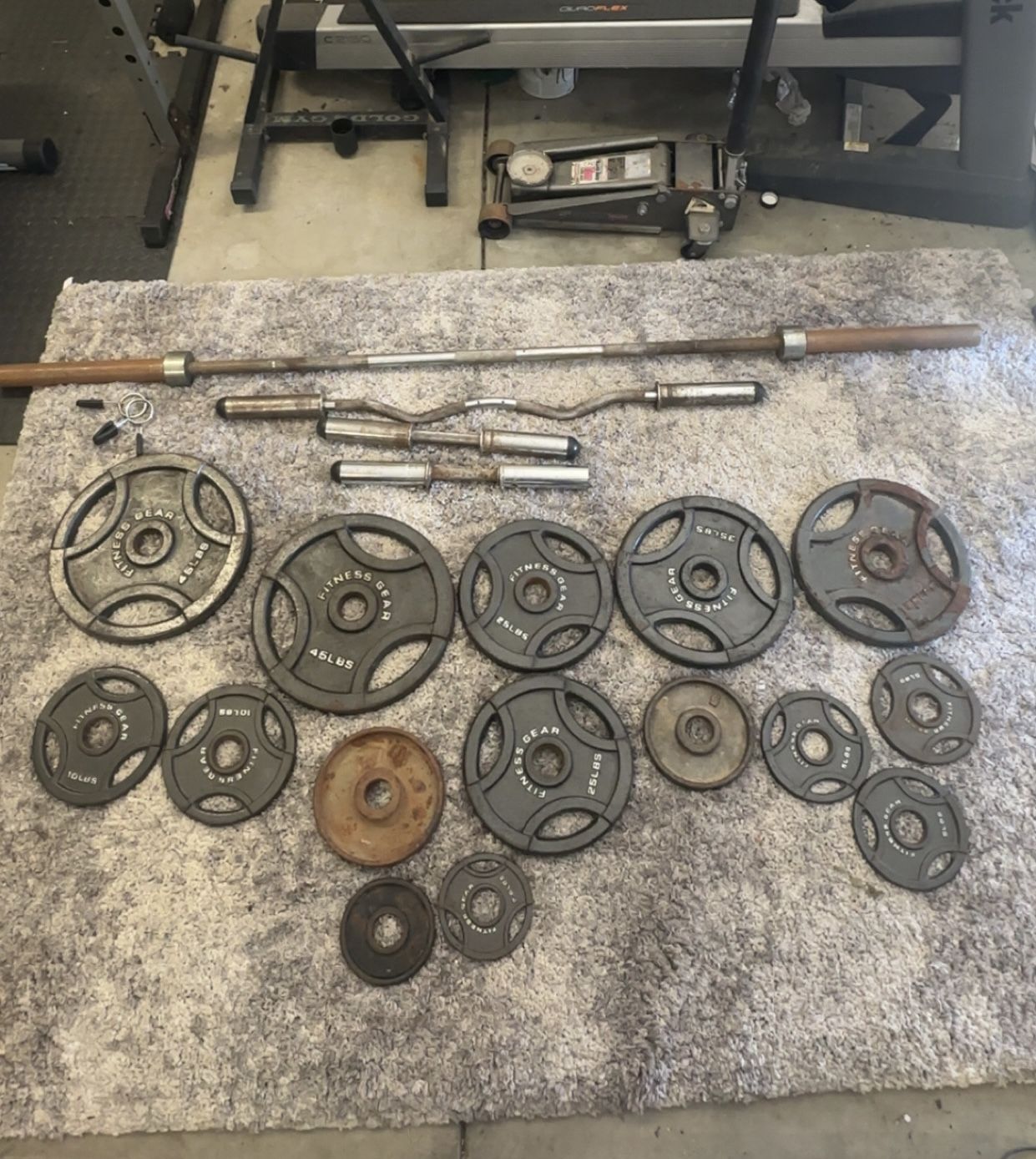 Weights + Barbell Set (270 lbs + Bars)