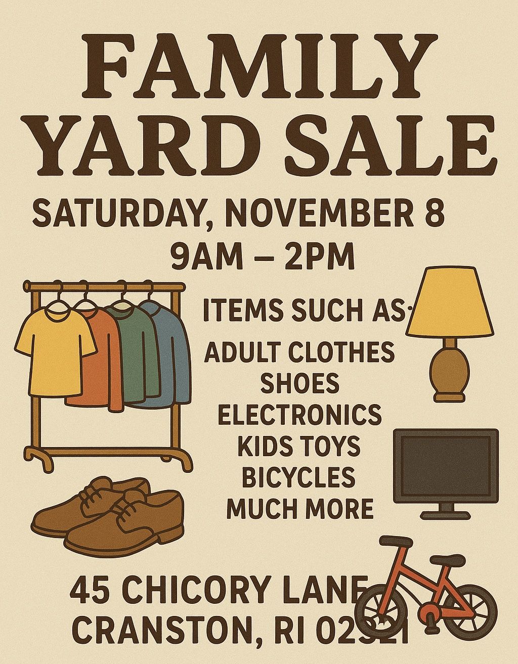 3 Family Yard sale 