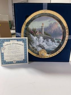 Thomas Kinkade Millennium Plate - Conquering the Storm 