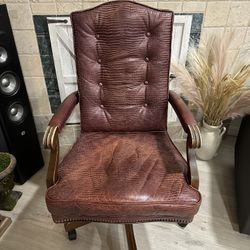 Vintage Ethan Allen Executive Office Swivel Desk Chair