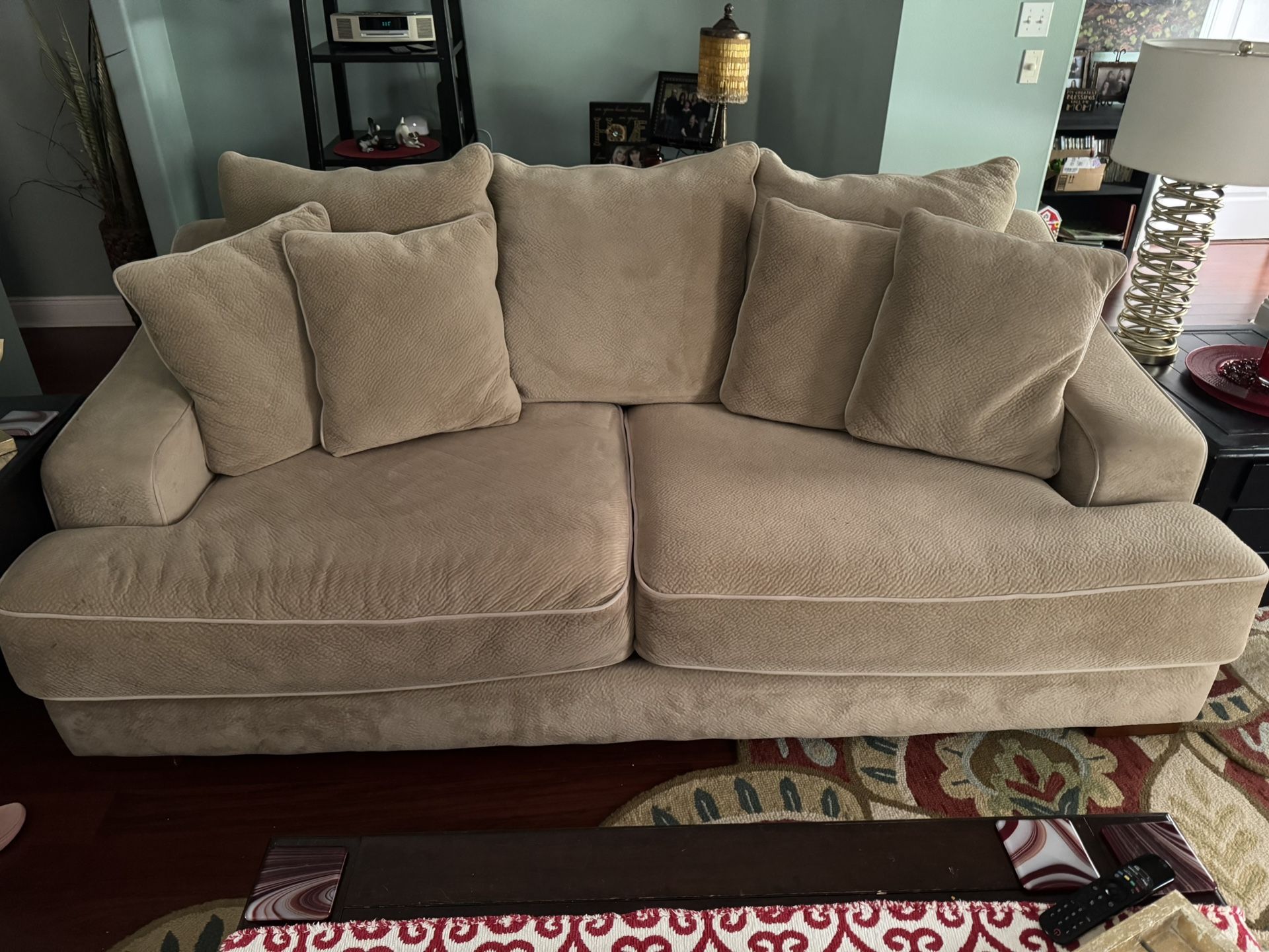 Beige Sofa 8 Ft Wide By 4 Ft Deep