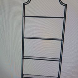 New In Box Black W Glass Shelves Etagere 
