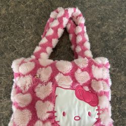 Hello kitty plush tote bag