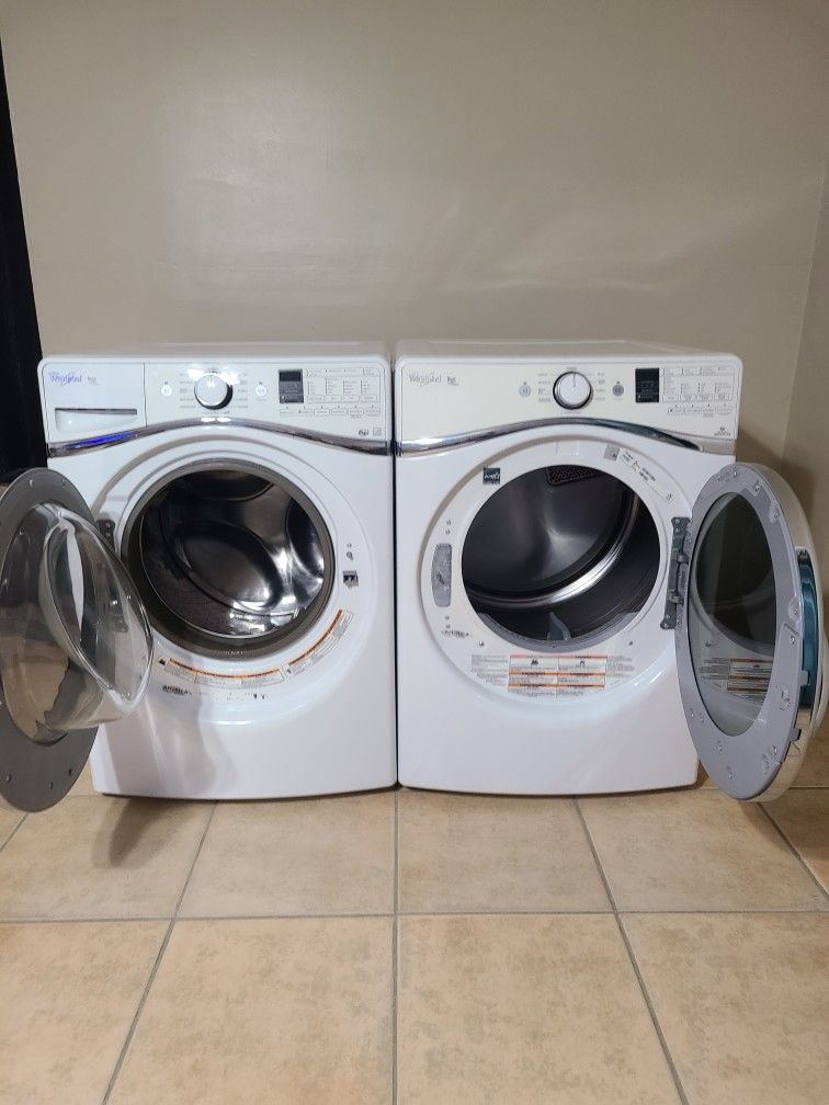 Large Capacity Whirlpool Washer And Electric Dryer Free Deliver And Install 6 Month Warranty 