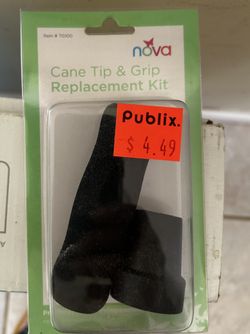 Cane With Cane Tip  And Grip Replacement Kit