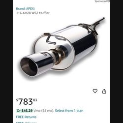 Ápexi Oval Muffler good for turbo cars or all motor will fit any car 