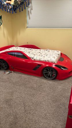 Twin Red Race Car Bed