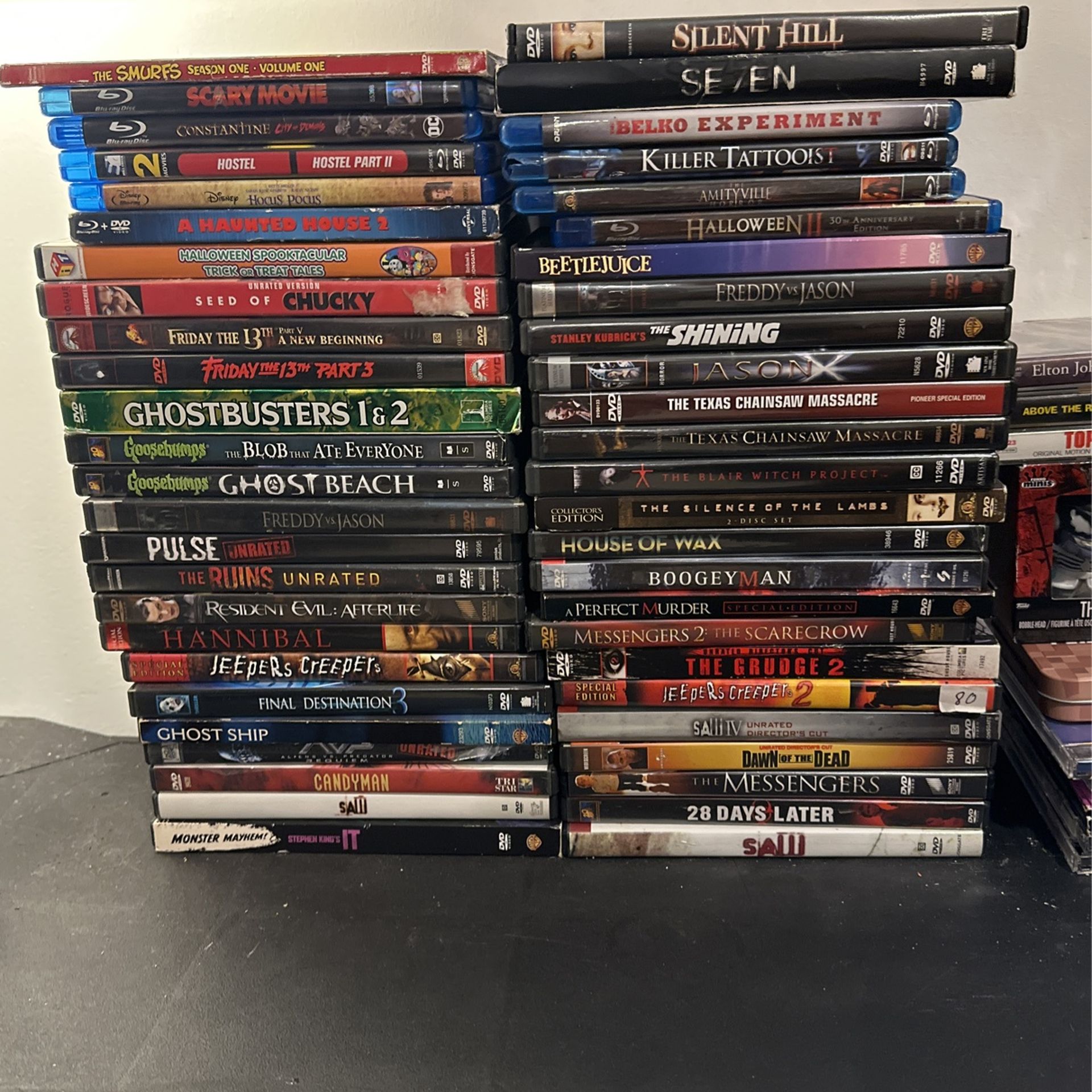 Horror Dvds And Blu Rays Most At 5$ Each Prices Vary