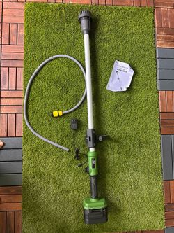 Cordless Stick Water Transfer Pump - 720 GPH Portable Submersible Electric Sump Pumps with 4.0Ah Rechargeable Battery, 5-Ft Quick-Connect Hose for Poo