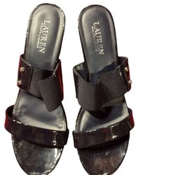 Ralph Lauren  Black Wedges 