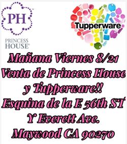 Venta mañana 8/21 PRINCESS HOUSE & TUPPERWARE