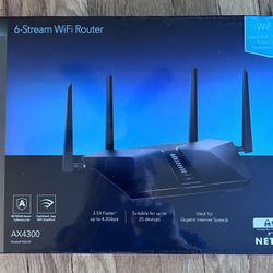 NETGEAR “Nighthawk AX6” 6-Steam WiFi Router (brand New)