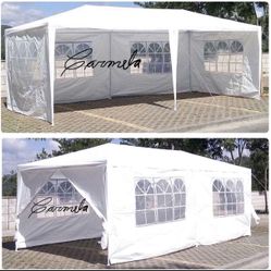 Canopy 10x20ft Canopy Tent with 6 Sidewalls Protable Tent for Parties Beach Camping Party (10x20,White)
