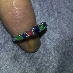 Sterling silver ring. Real Stone