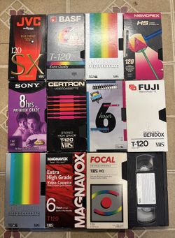 12 Used VHS/VCR  Tapes