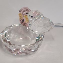 Beautiful Crystal Birds On Nest 