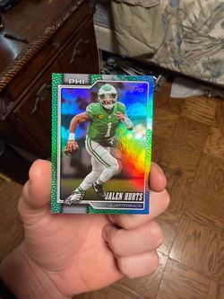 2026 Topps Flagship Jalen Hurts Holo Green Parallel Football Card
