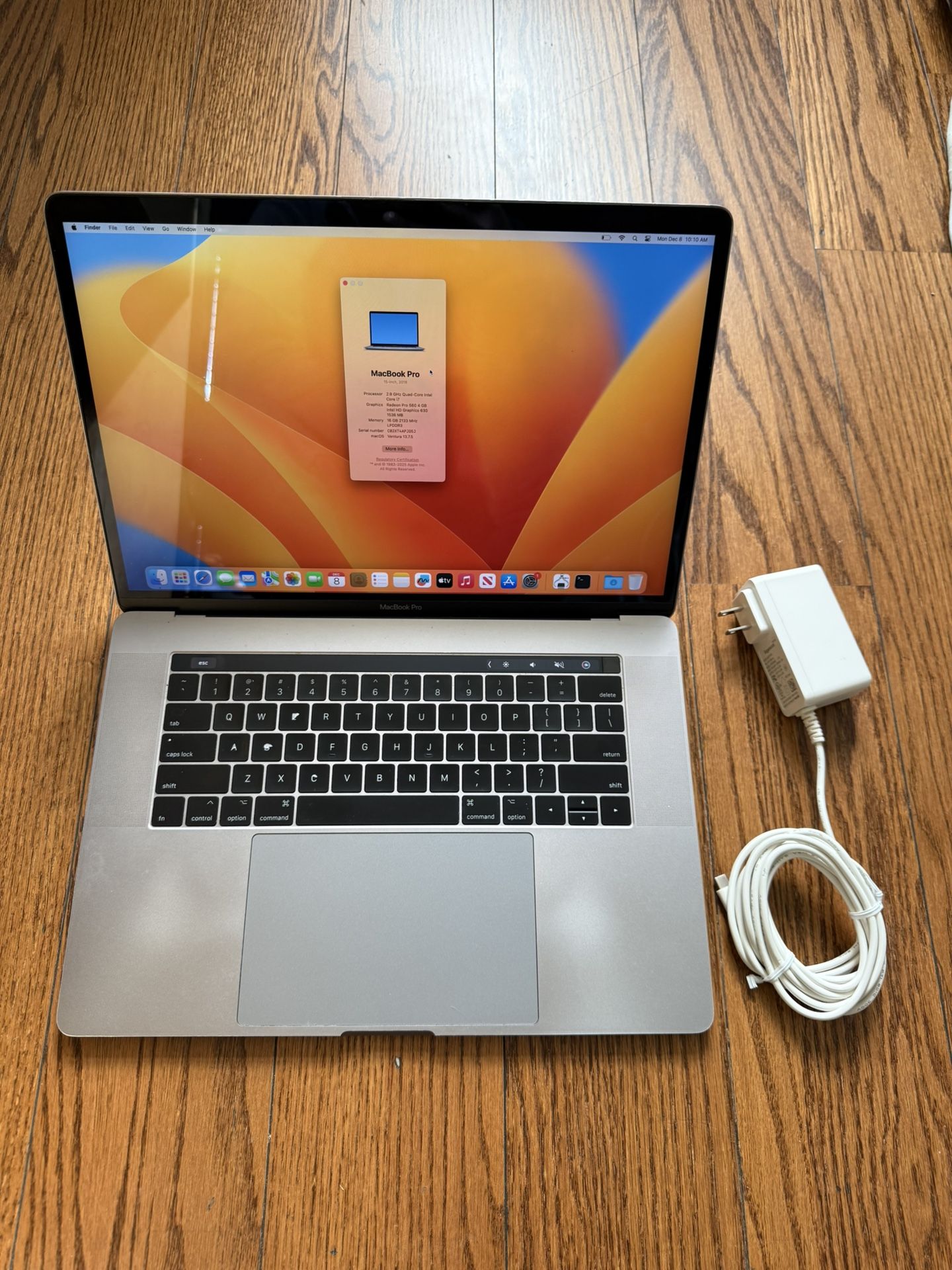 MacBook Pro 2018/16GB RAM/512GB SSD/Fully Functional
