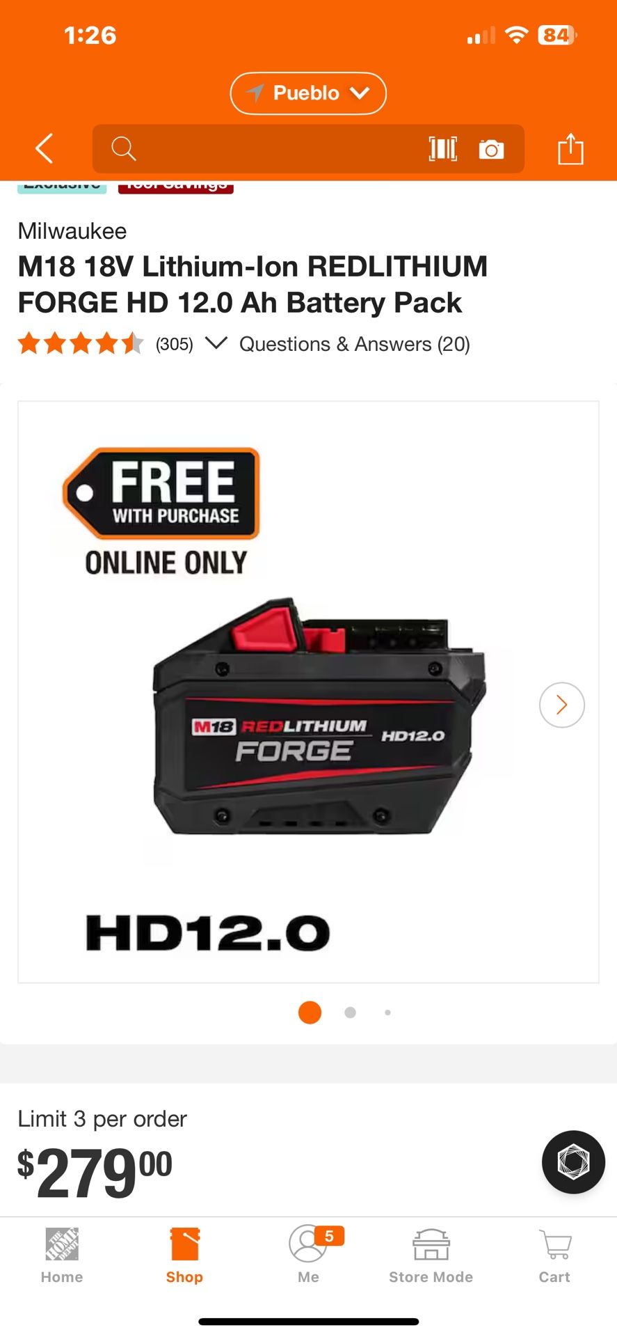 Milwaukee M18 FORGE BATTERY