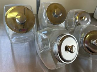 Glass storage jars