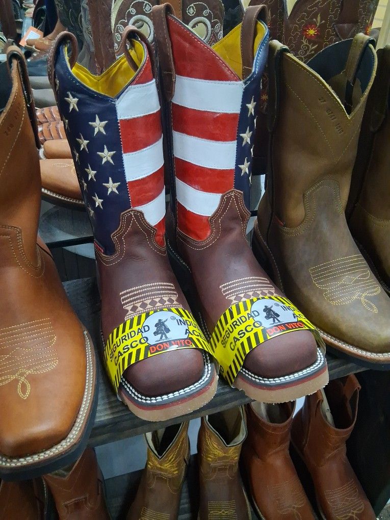 Botas De Piel De México Cómodas Para Trabajar Con Casquillo