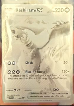 Reshiram Ex White Flare - Black White Rare 173/086