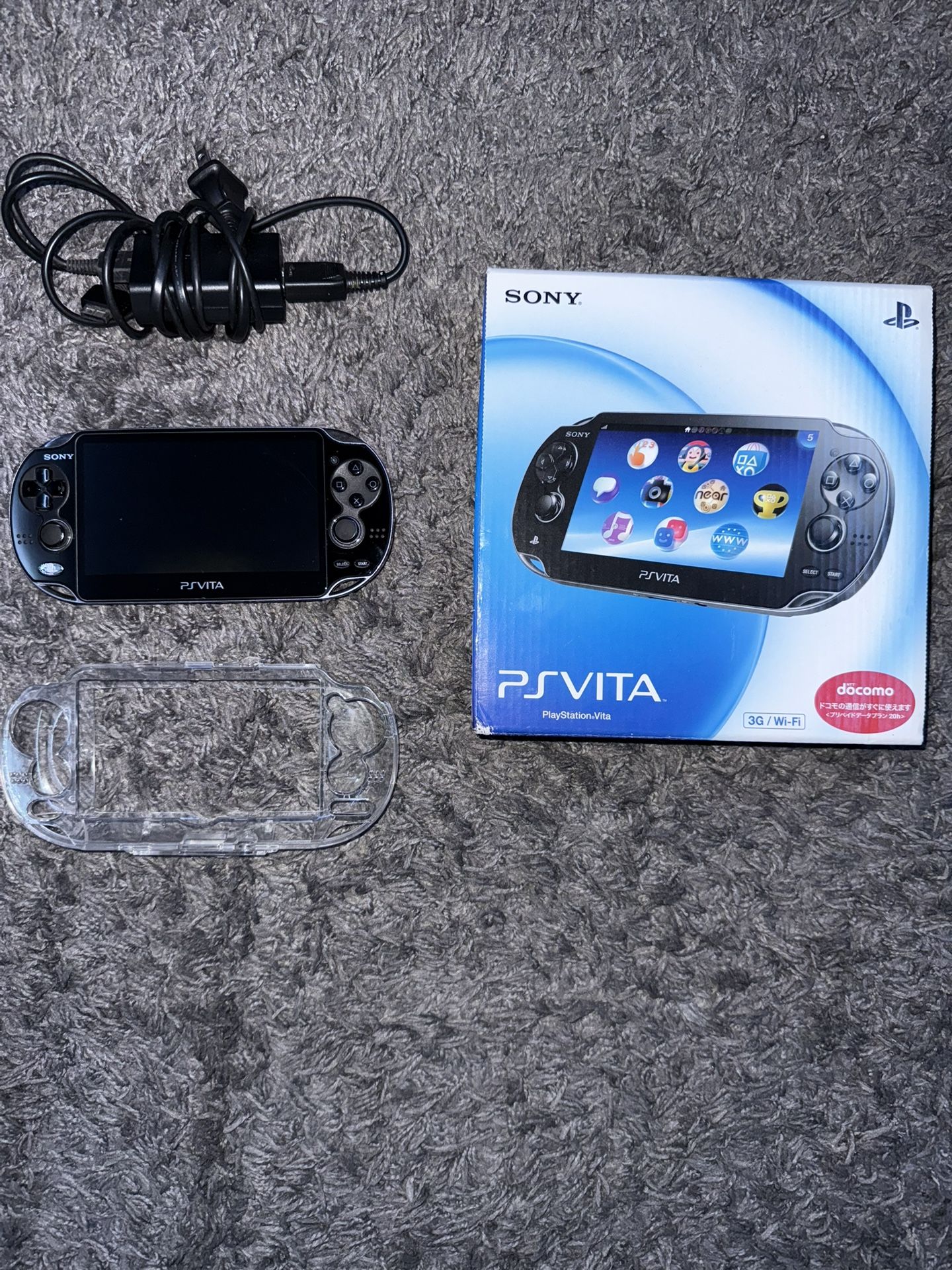 Sony PlayStation Vita PCH-1000/1100 Black Wi-Fi Console Japan Import (Message Before Buying)