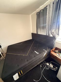 King Size Bed Frame + 12" Mattress – Complete Set