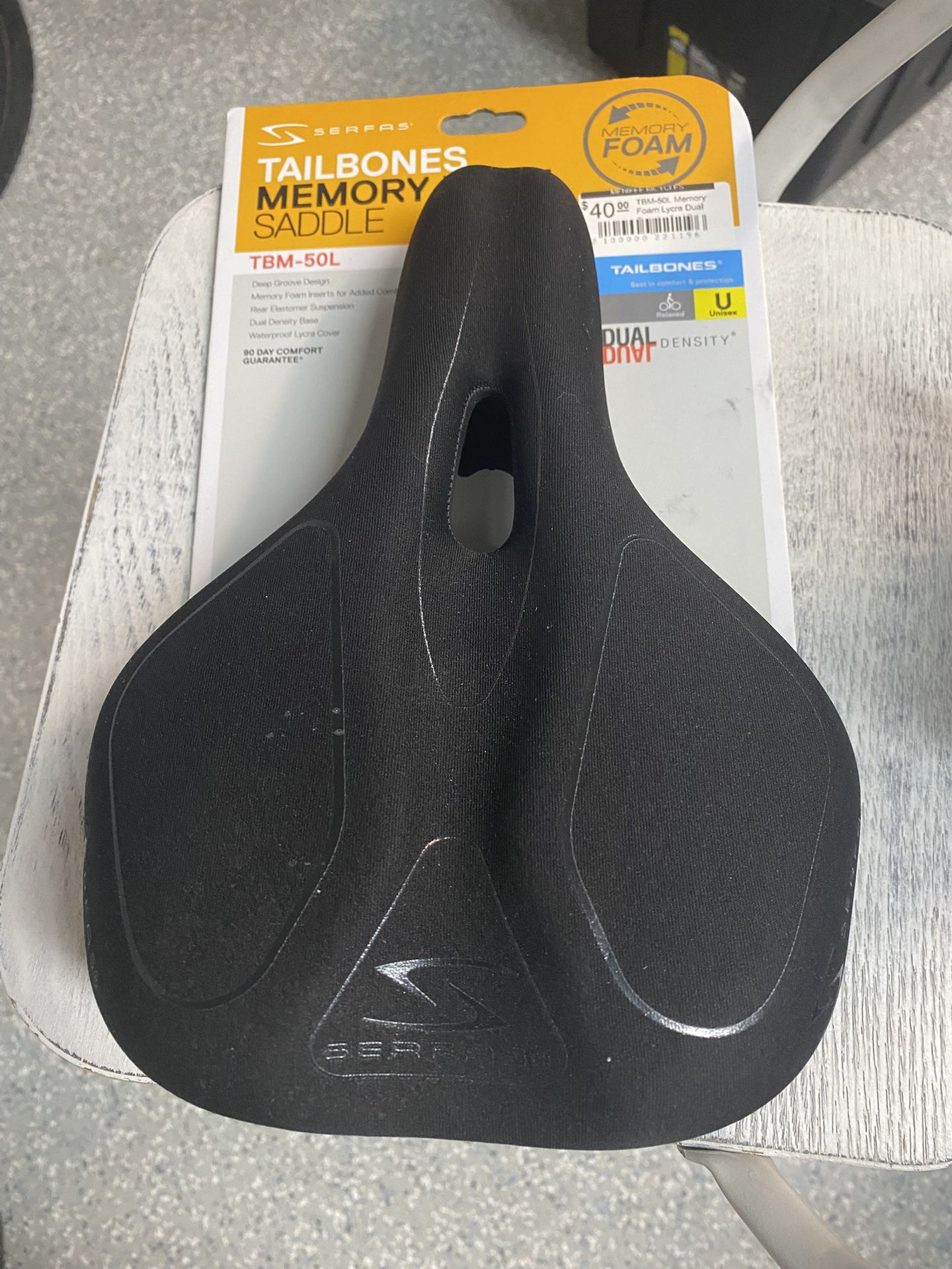 Bicycle seat, memory foam