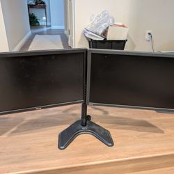 Dual Monitors With Stand  23 And 24 Inch Plus 19 In Monitor 