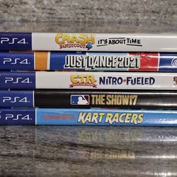 PS4 Games Bundle – Crash CTR, Just Dance 2021, MLB Show