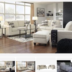 Abinger Natural Living Room Set (Sofa Loveseat Sectional Options 