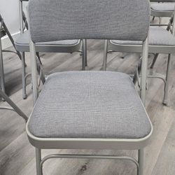  Padded Metal Folding Chair - Fabric Seat