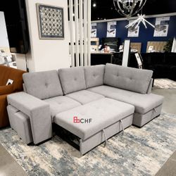 Living Room Sectional Sleeper Sofa With Pull Out Bed