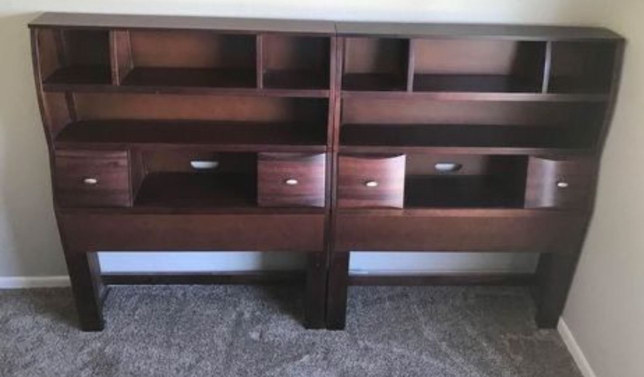 Kids’ Headboard With Built-in Shelving and Storage